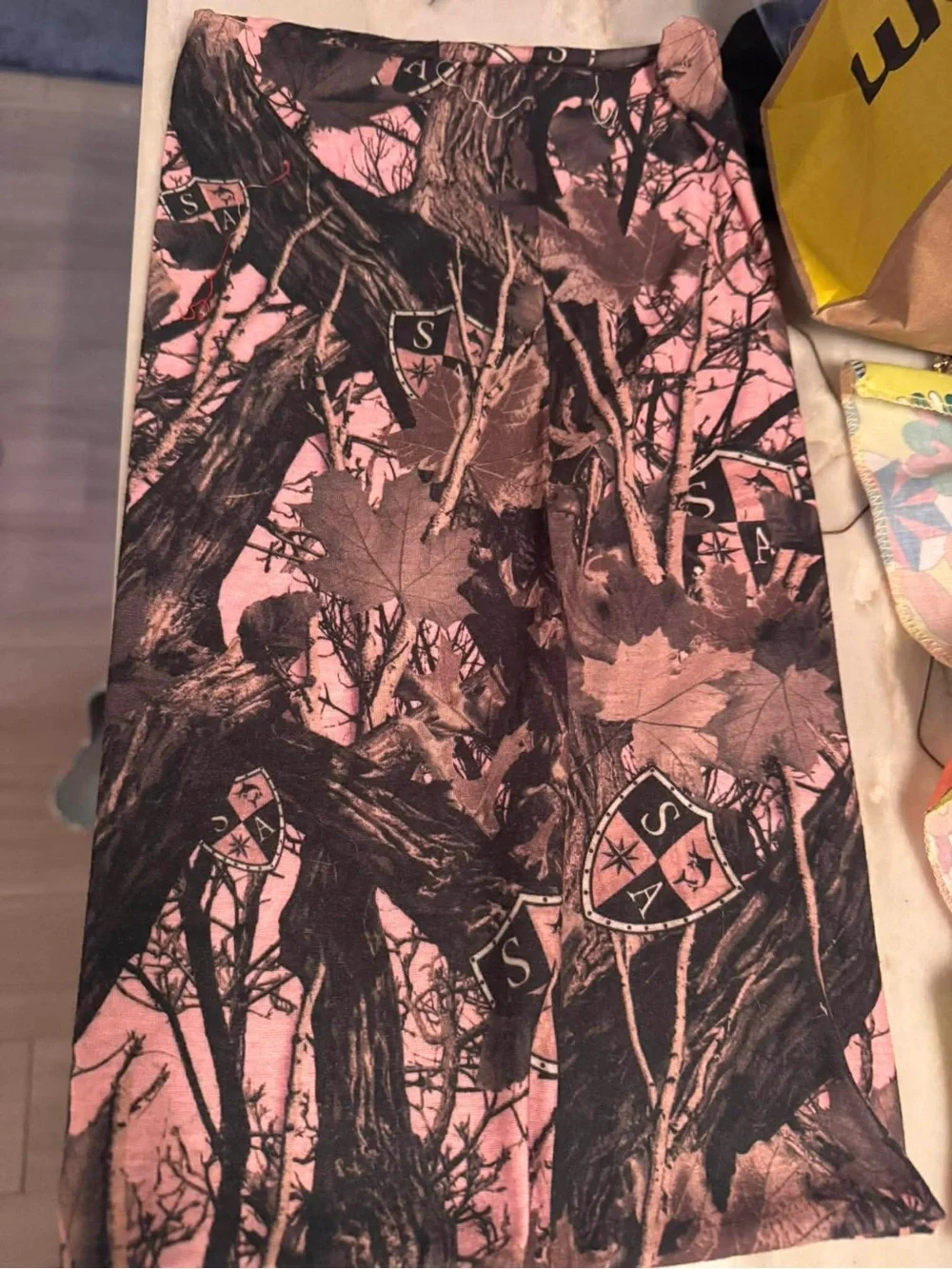 Ladies Pink Tree Camo Neck Gaiter